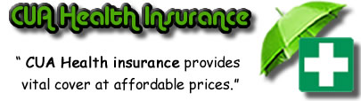 Logo of CUA Health Insurance, CUA Health Fund Logo, CUA Insurance Review Logo