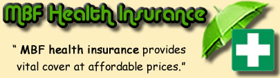 Logo of MBF Health Insurance, MBF Health Fund Logo, MBF Insurance Review Logo