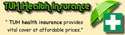 Logo of TUH Health Insurance, TUH Health Fund Logo, TUH Insurance Review Logo